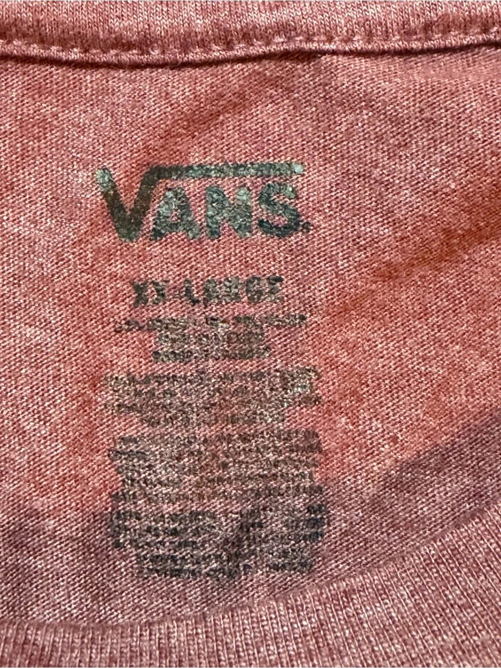 Vans Maroon Long Sleeve Crewneck with Checkerboard Logo